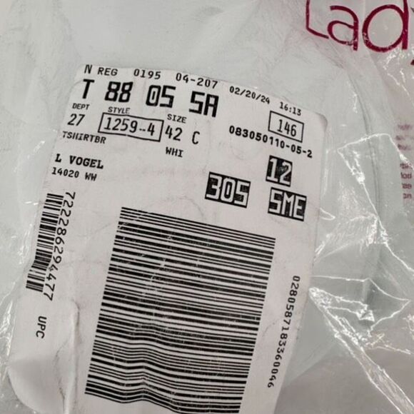 NWOT Leading Lady Brigette Seamless Underwire T-shirt Bra 1259 Size 42C white - Picture 5 of 6